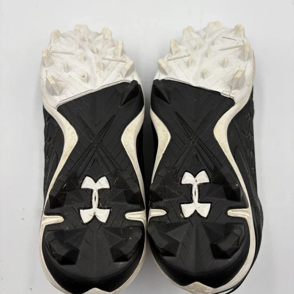 Under Armour Yard Football Turf Training Shoes Cleats Black White size 3.5 Y - Picture 10 of 10